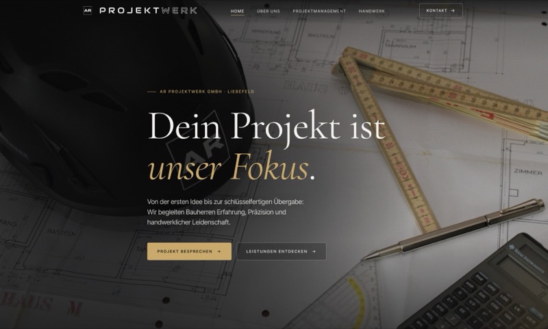 Vorschau der Webseite AR Projektwerk GmbH