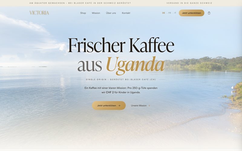 Webseite Victoria Coffee